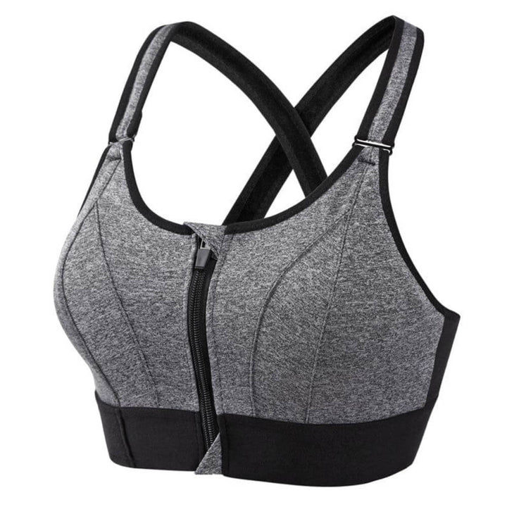 Black Velora sports bra with support from Emma & Rose Cape Town, designed for active wear and comfortable fit.
