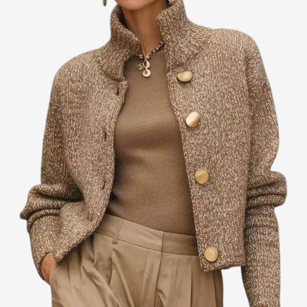 Emma & Rose Cape Town Schira textured cardigan sweater with a cozy knit pattern and long sleeves, stylish and comfortable.