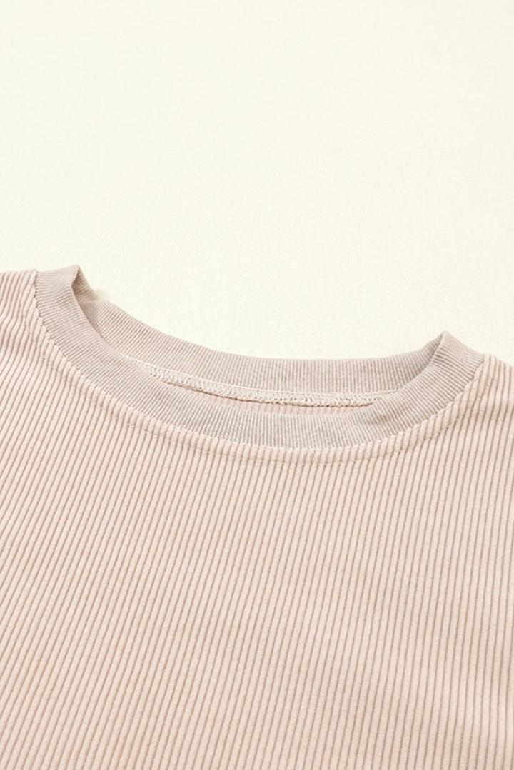 Emma & Rose ribbed knit oversized sweatshirt — women's knitwear