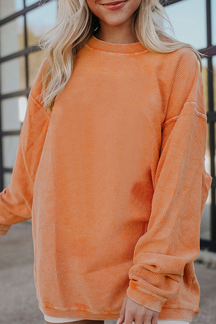 Emma & Rose ribbed knit oversized sweatshirt — women's knitwear