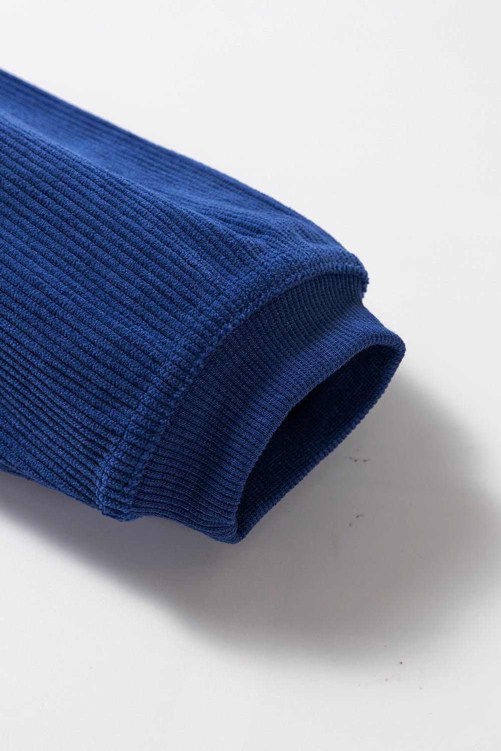 Apricot drop shoulder rib knit oversized sweatshirt from Emma & Rose Cape Town, cozy and stylish women's hoodie.