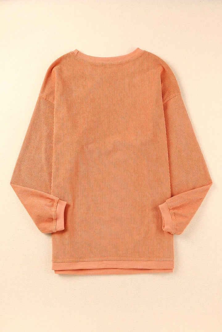Emma & Rose ribbed knit oversized sweatshirt — women's knitwear