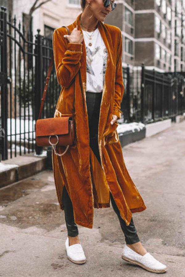 Emma & Rose Cape Town Paya Kimono Coat top in gold, featuring a flowing kimono style with wide sleeves and elegant design.