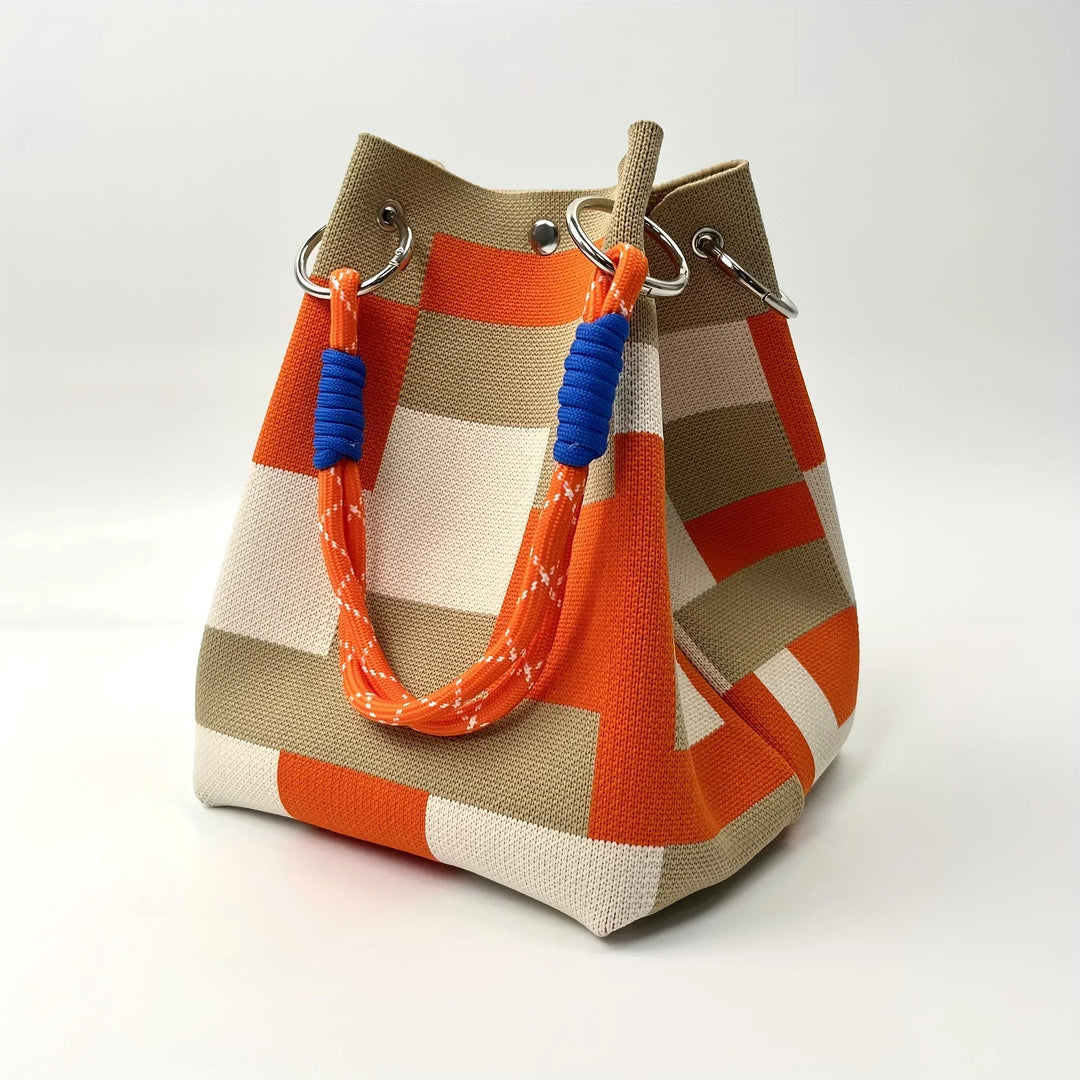 Corvina™ tote bag by Emma & Rose Cape Town featuring tropical sunset design and spacious fabric for everyday use.