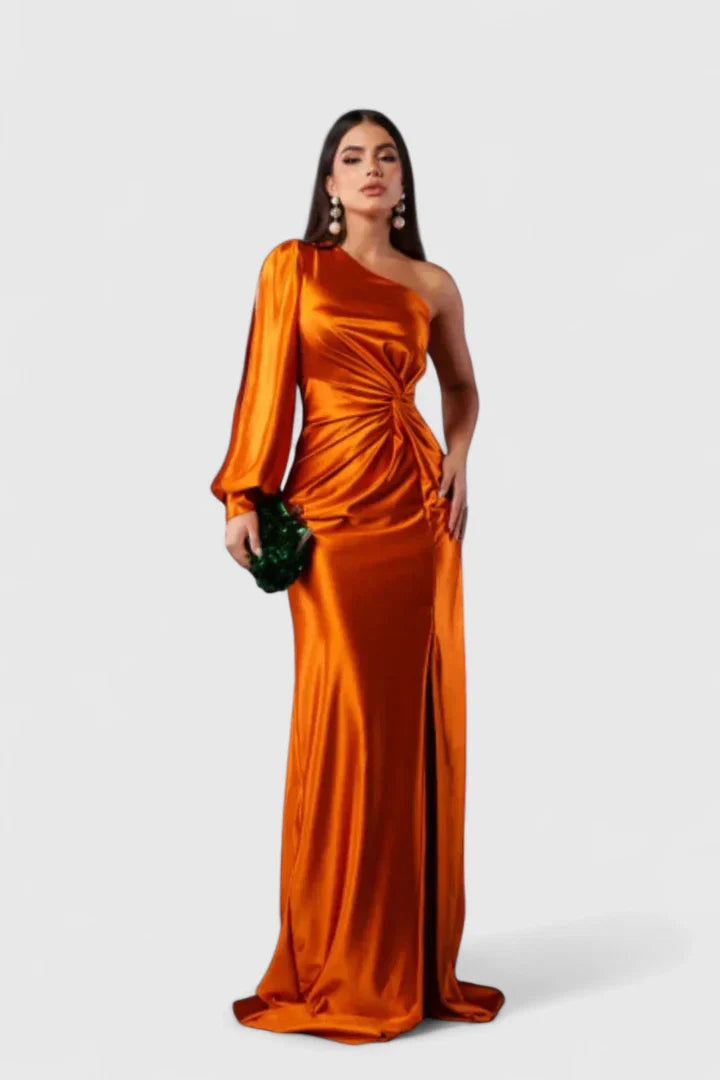 Turquoise Alionessah™ elegant maxi dress by Emma & Rose Cape Town, flowing fabric and stylish design for formal occasions.