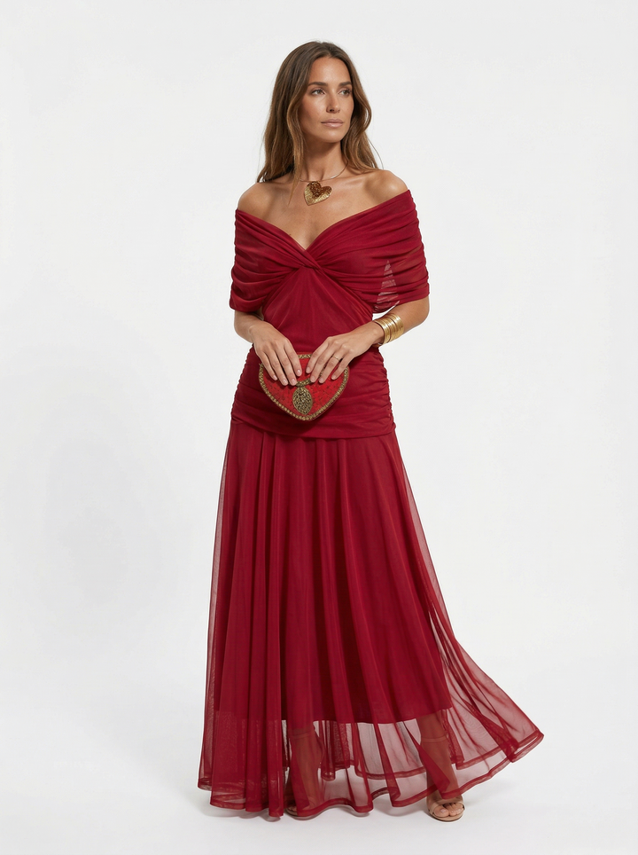 Nora | Long Dress with V-Neck