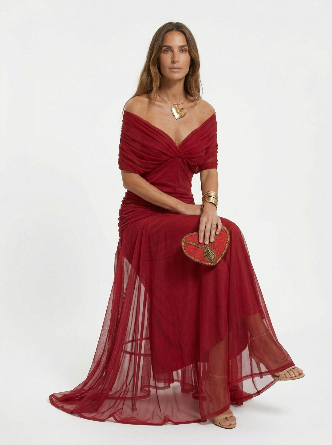 Nora | Long Dress with V-Neck
