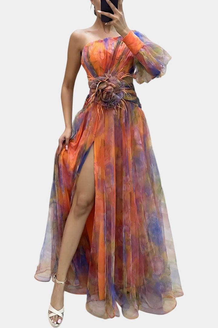 Danyzhel™ elegant yellow maxi dress for wedding guests by Emma & Rose Cape Town, flowing fabric and sophisticated style.