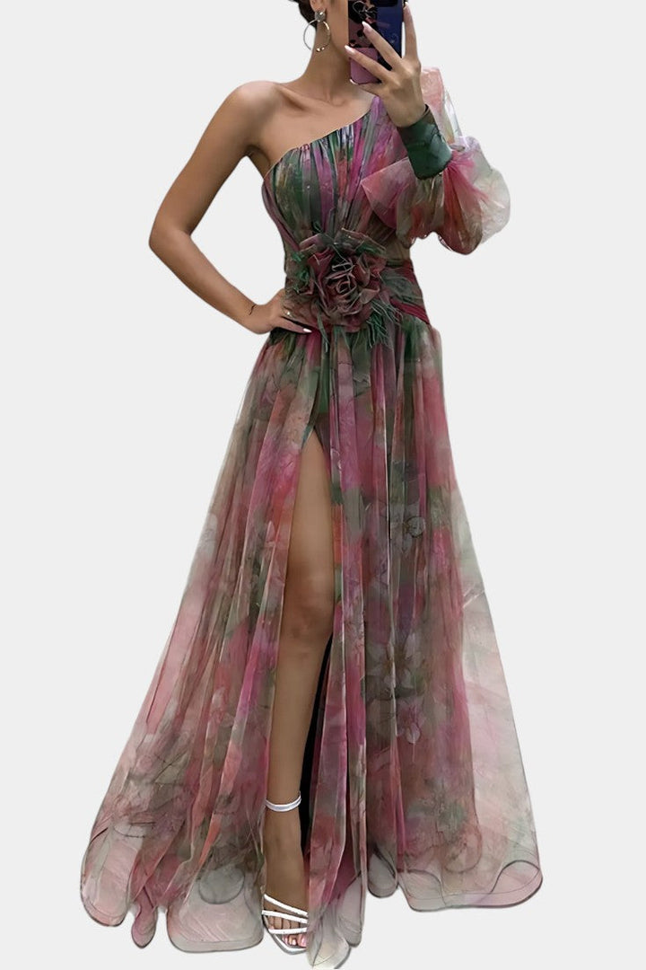 Yellow Danyzhel™ elegant maxi dress for wedding guests by Emma & Rose Cape Town, flowing fabric and stylish design.