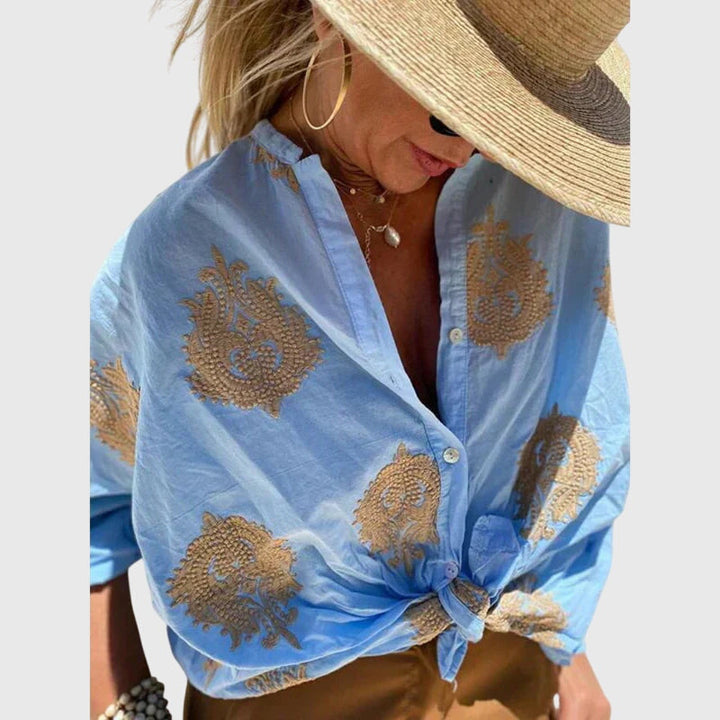 White Josie Light Chic Blouse by Emma & Rose Cape Town, featuring a stylish, flowy design with elegant details.