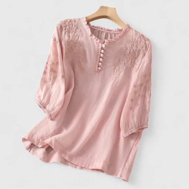 Vasilene™  |  Elegant Button-front Blouse