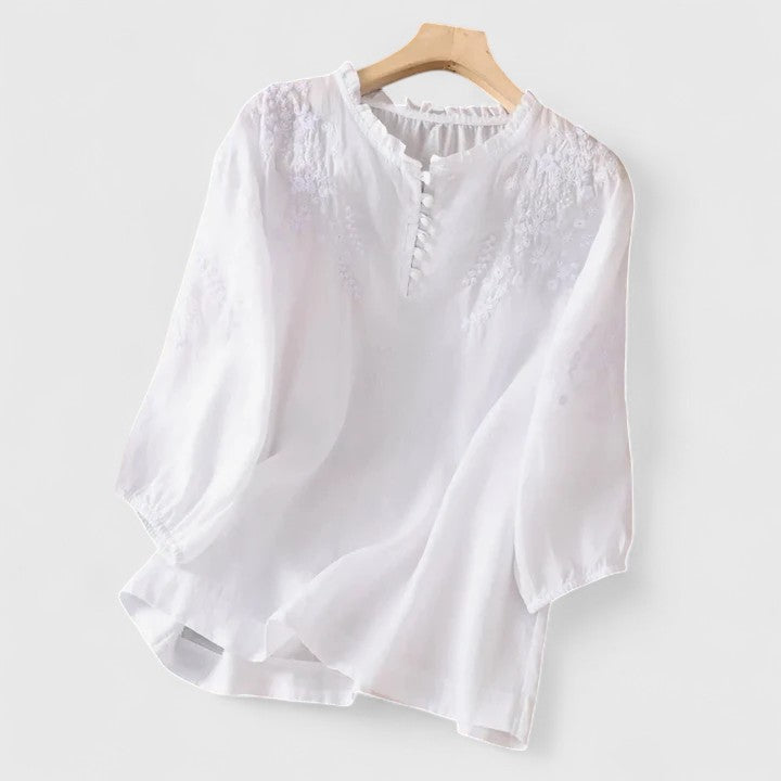 Vasilene™  |  Elegant Button-front Blouse
