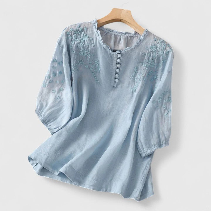 Vasilene™  |  Elegant Button-front Blouse