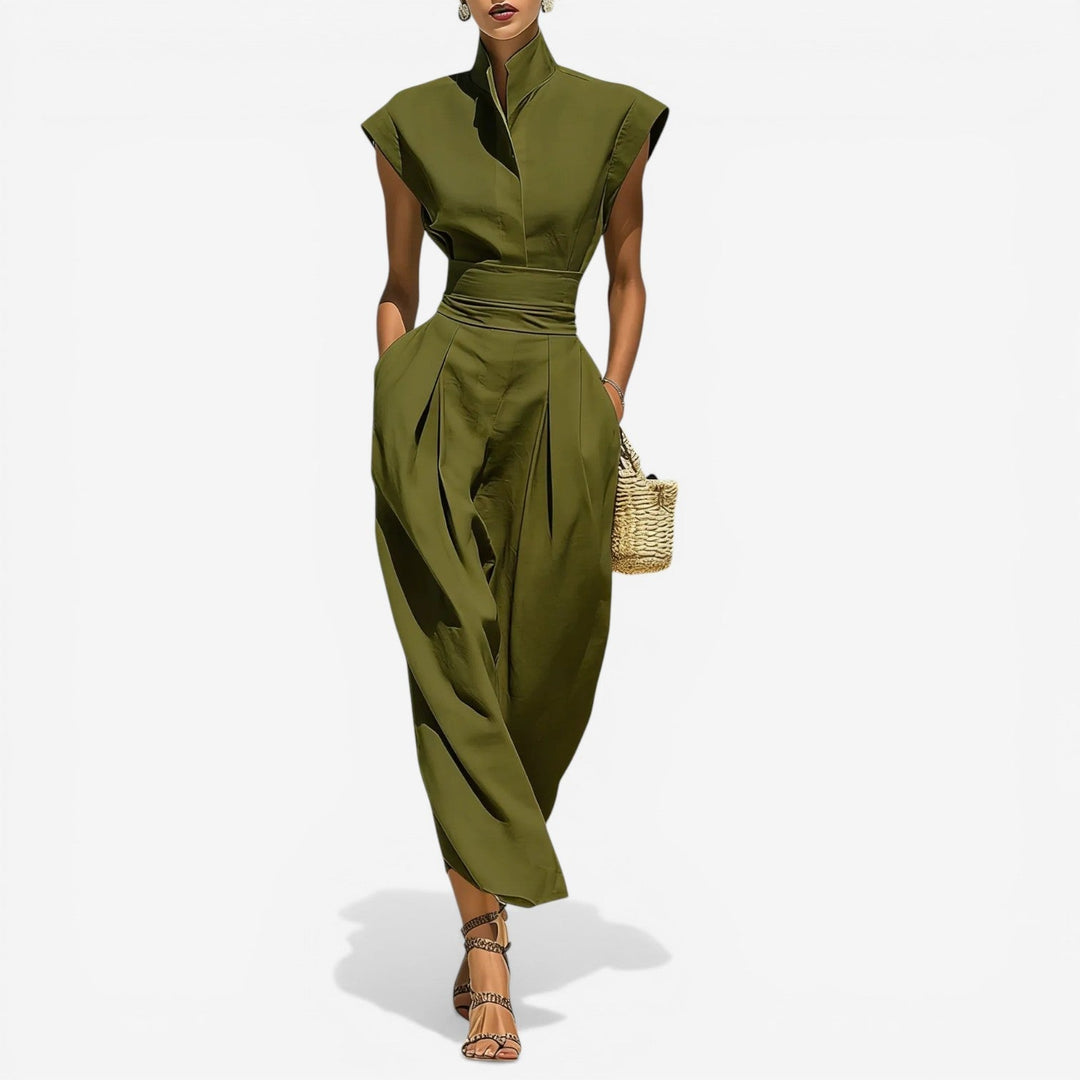Addison™ high neck set by Emma & Rose Cape Town featuring a stylish, fitted high neck top in a solid color.