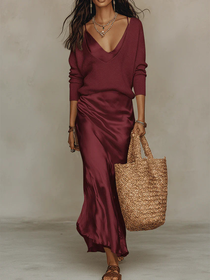 White Valencia™ Effortless Midi Jumper Dress by Emma & Rose Cape Town, shown on a mannequin.