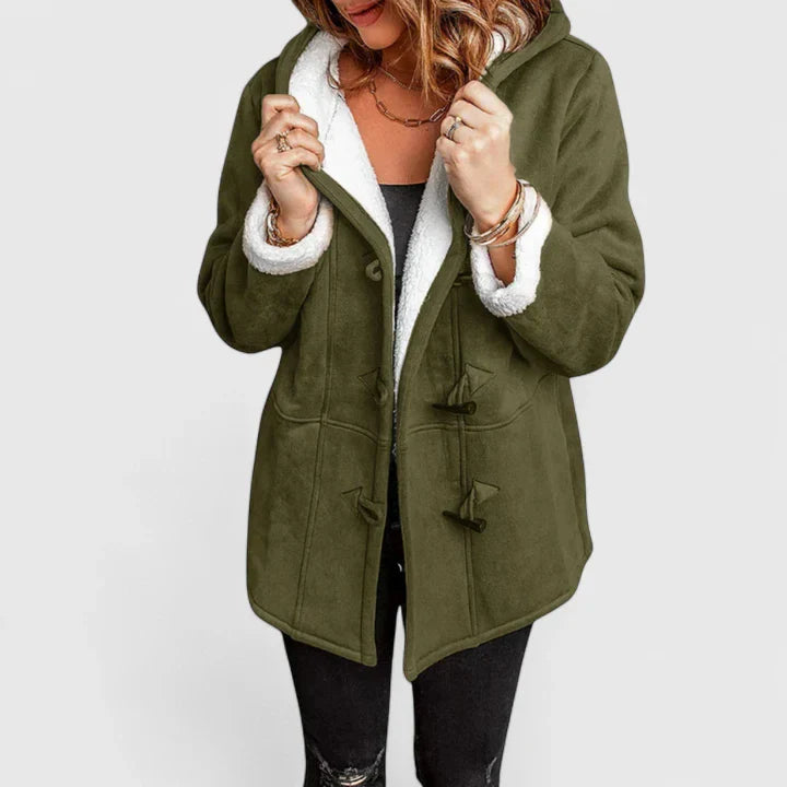 Emma & Rose Cape Town Ziah™ comfortable grey winter coat, stylish and warm, with a tailored fit and cozy fabric.