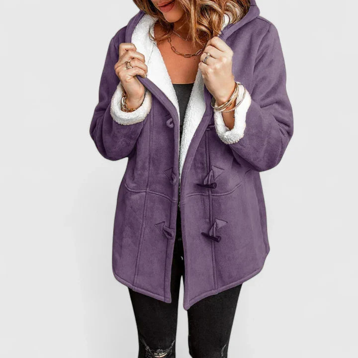Grey Ziah™ comfortable winter coat by Emma & Rose Cape Town, stylish and warm for cold weather wear.