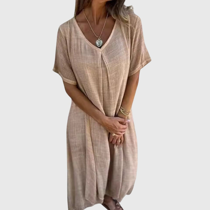 Fiona™  |  Elegant Lightweight V-neck Dress