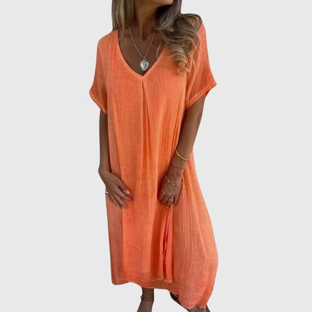 Fiona™  |  Elegant Lightweight V-neck Dress