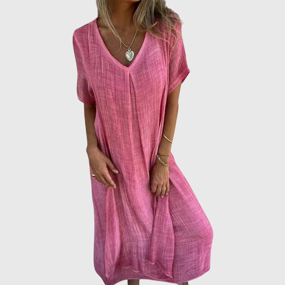Fiona™  |  Elegant Lightweight V-neck Dress