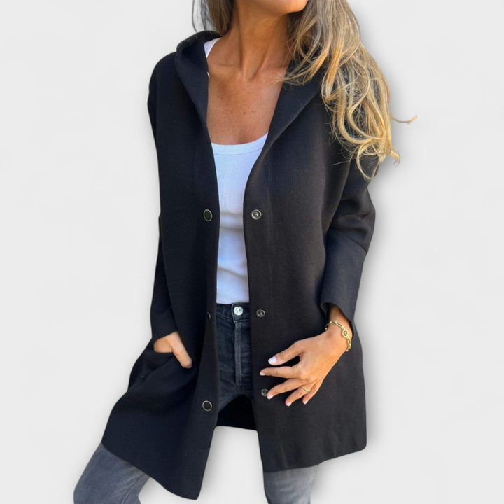 Emma & Rose Cape Town Rhyvian elegant grey women’s jacket, stylish and tailored with a sleek design.