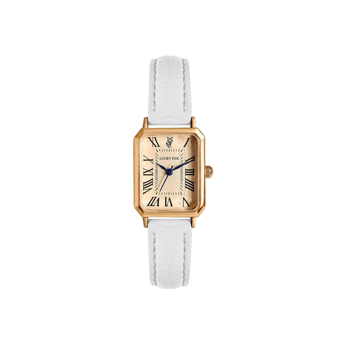 Emma & Rose Cape Town women's brown Versailles rectangle watch with a sleek design and elegant strap.