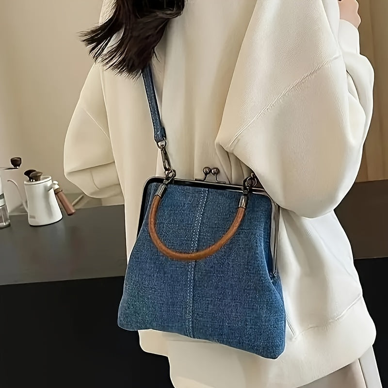 Indigo denim shoulder bag from Emma & Rose Cape Town's Women's Accessories collection, with a stylish and functional design.