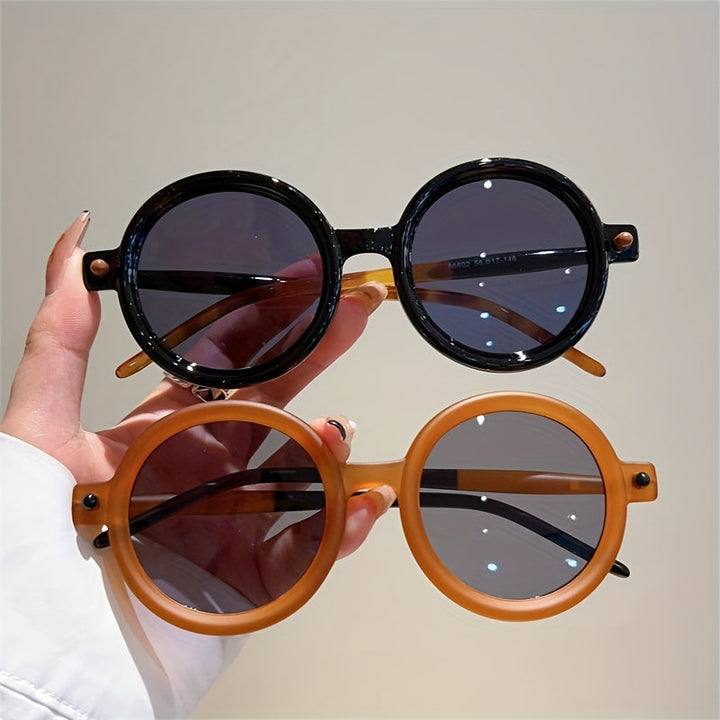 Obsidian black Celeste vintage circular frames for women, stylish accessory from Emma & Rose Cape Town.