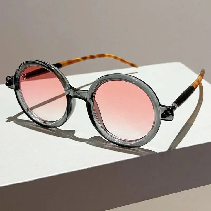 Obsidian black Celeste vintage circular frames for women, stylish accessory by Emma & Rose Cape Town.