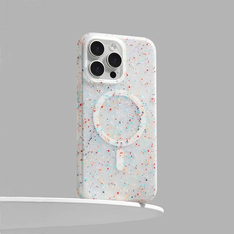 White InkSplash iPhone case for iPhone 14 by Emma & Rose Cape Town, stylish women's accessory with artistic design.