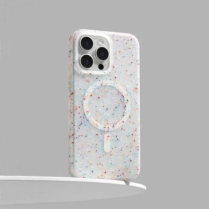 White InkSplash iPhone case for iPhone 14 by Emma & Rose Cape Town, stylish women's accessory with artistic design.