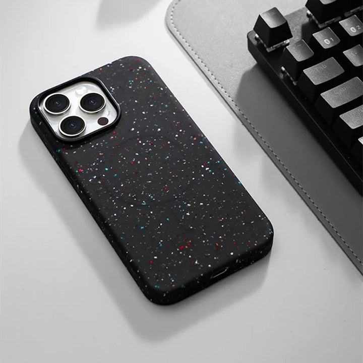 White InkSplash iPhone case by Emma & Rose Cape Town, stylish protective cover for iPhone 14 with artistic design.