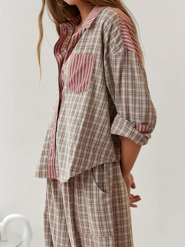 Pink women's lounge set by Emma & Rose Cape Town featuring a comfortable, relaxed fit for casual wear.