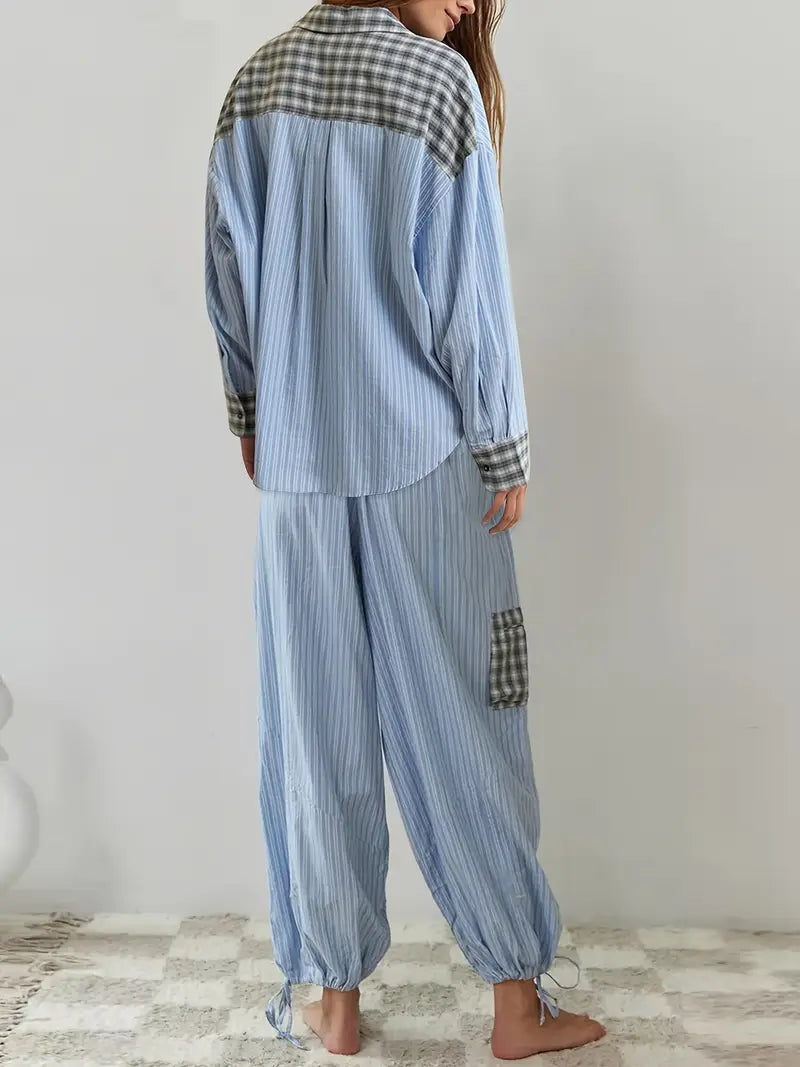 Pink women's lounge set by Emma & Rose Cape Town, featuring a comfortable top and matching pants for relaxed wear.