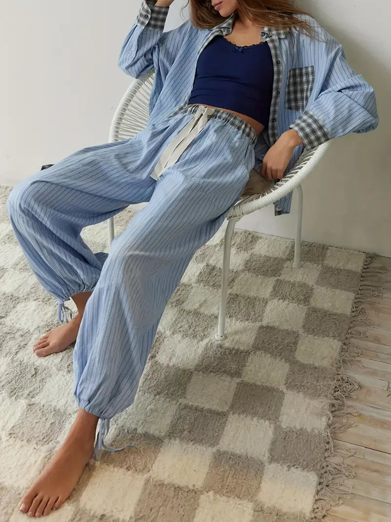 Pink women's lounge set from Emma & Rose Cape Town, featuring a comfortable, relaxed fit for casual wear.