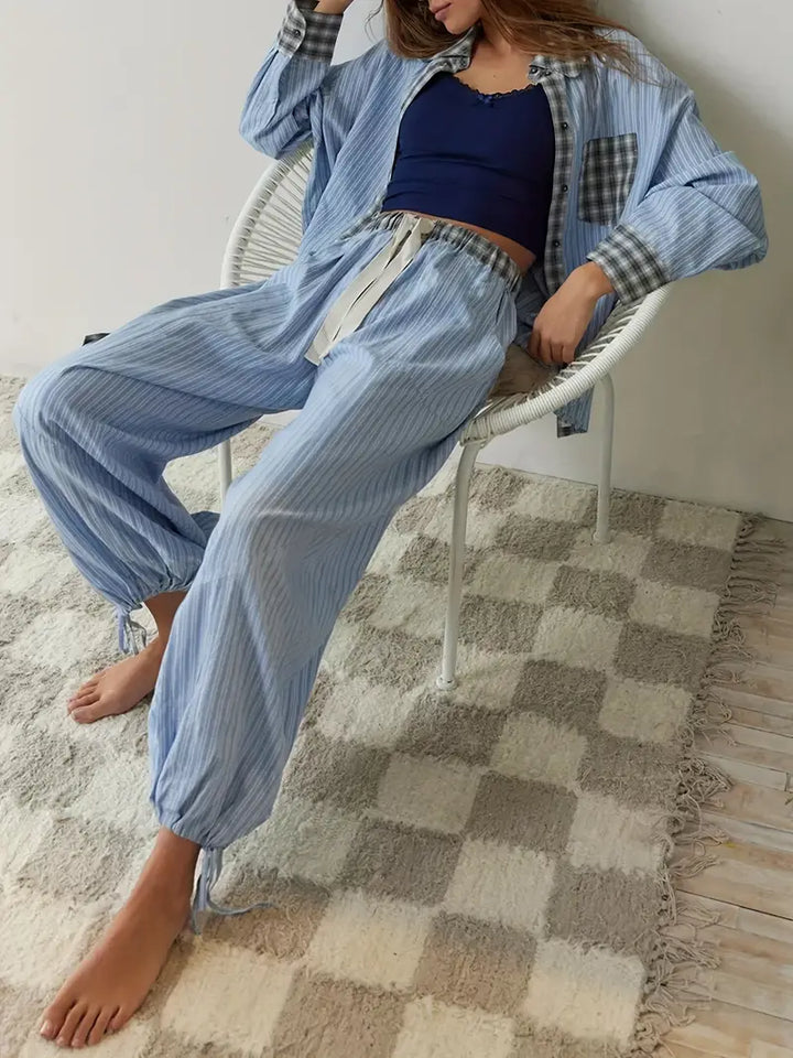 Pink women's lounge set from Emma & Rose Cape Town, featuring a comfortable, relaxed fit for casual wear.