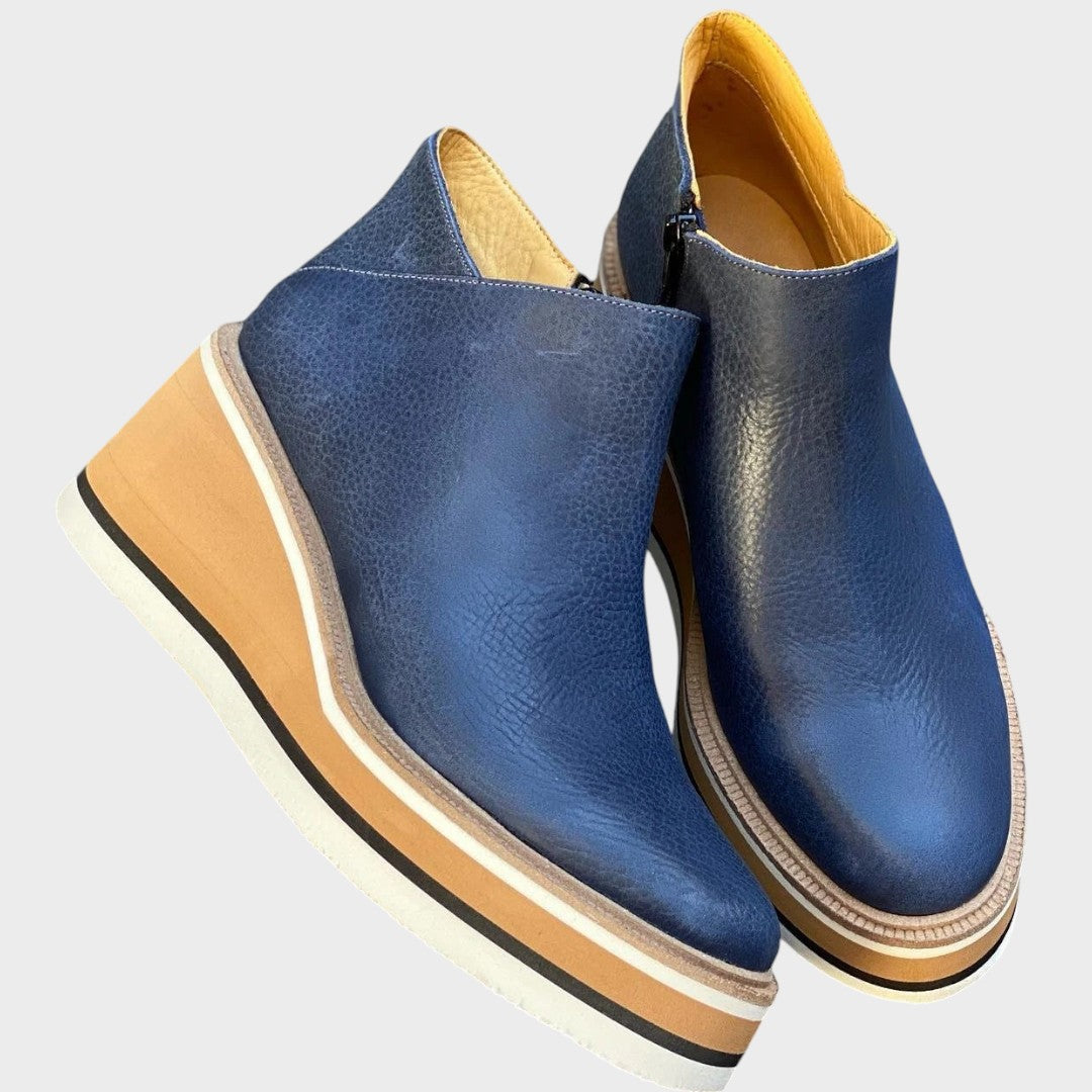 Emma & Rose Cape Town Vina™ Pu leather ankle boots with pointed toes and low block heels, stylish and versatile footwear for women.