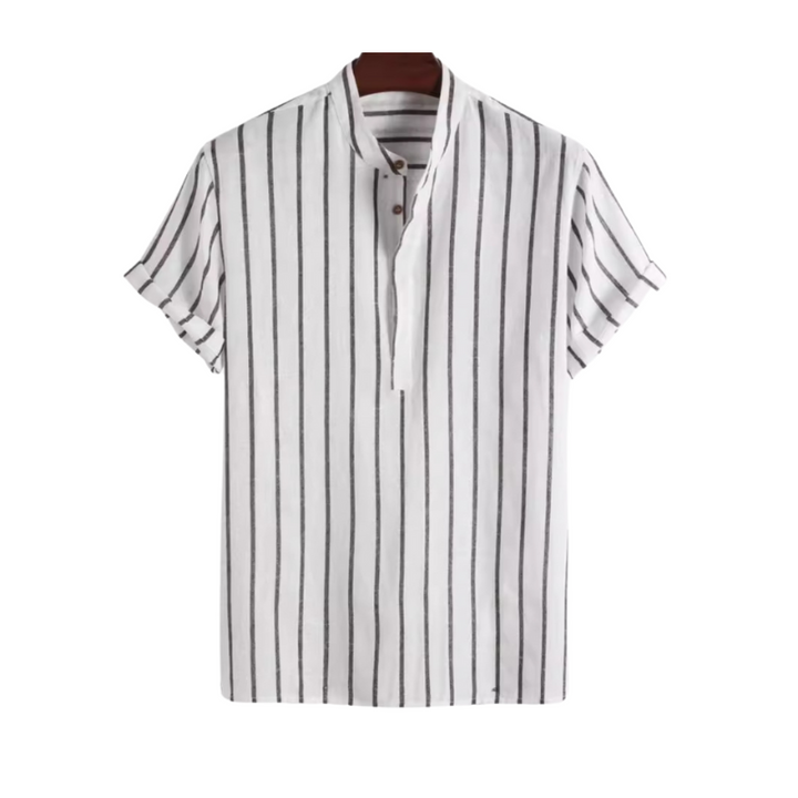 Emma & Rose Manhattan Carel Sailor Polo in blue, casual men's polo shirt with a classic collar and button front.