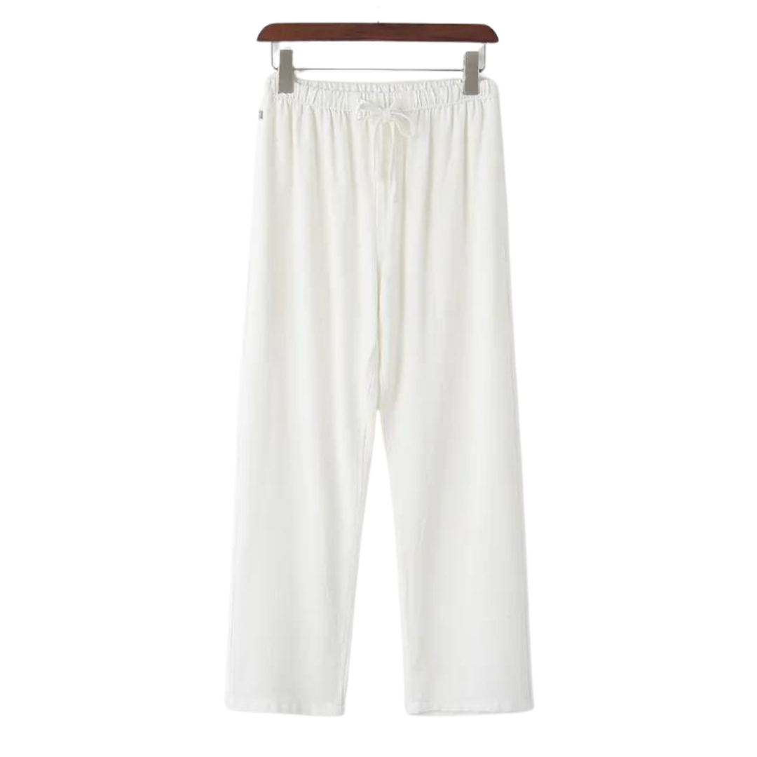 Beige Reed™ Fez Pantalon by Emma & Rose Manhattan, tailored women's pants with a relaxed fit and stylish design.