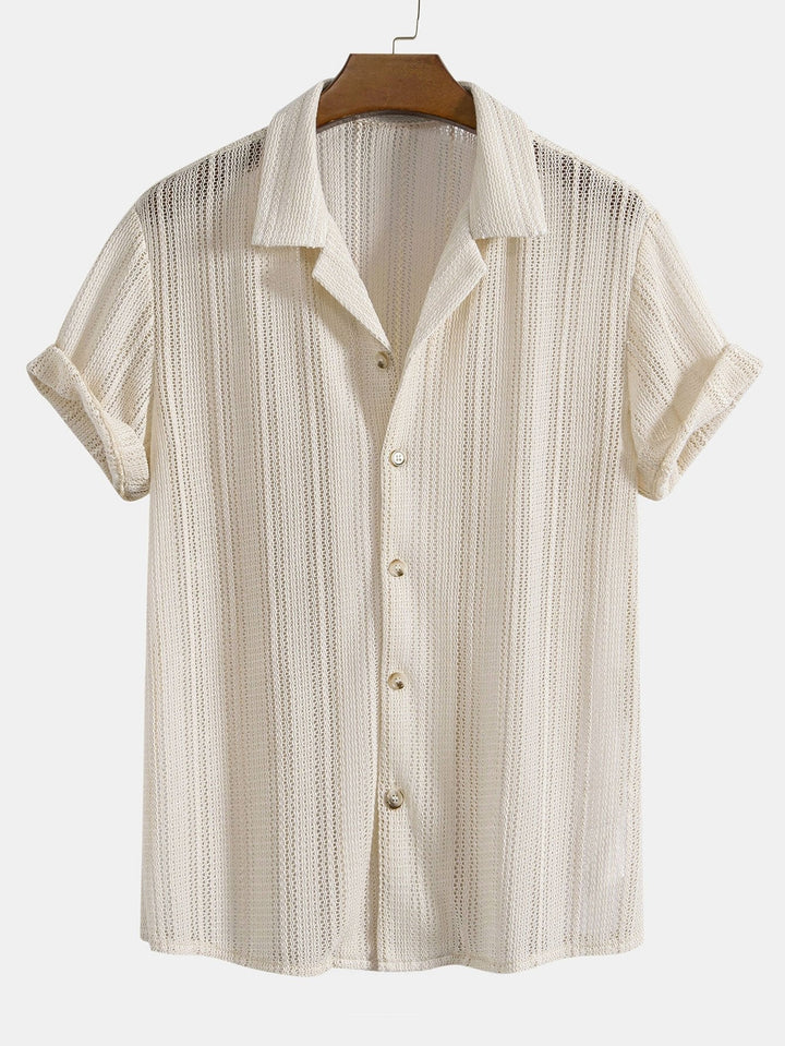 Emma & Rose Manhattan Mads™ casual summer beige short-sleeved set, lightweight fabric, relaxed fit, perfect for warm weather.