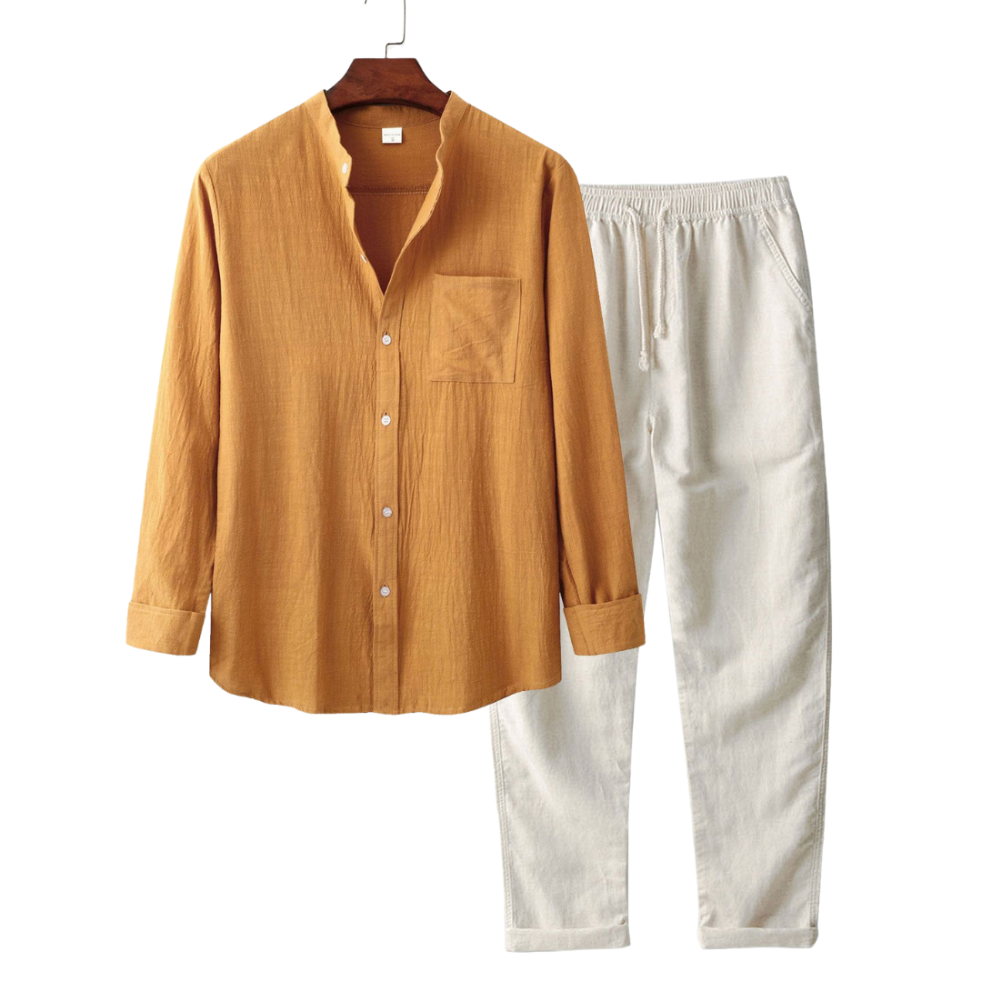 Emma & Rose Manhattan Troy™ long-sleeved set for girls, featuring soft fabric and stylish design in natural colors.