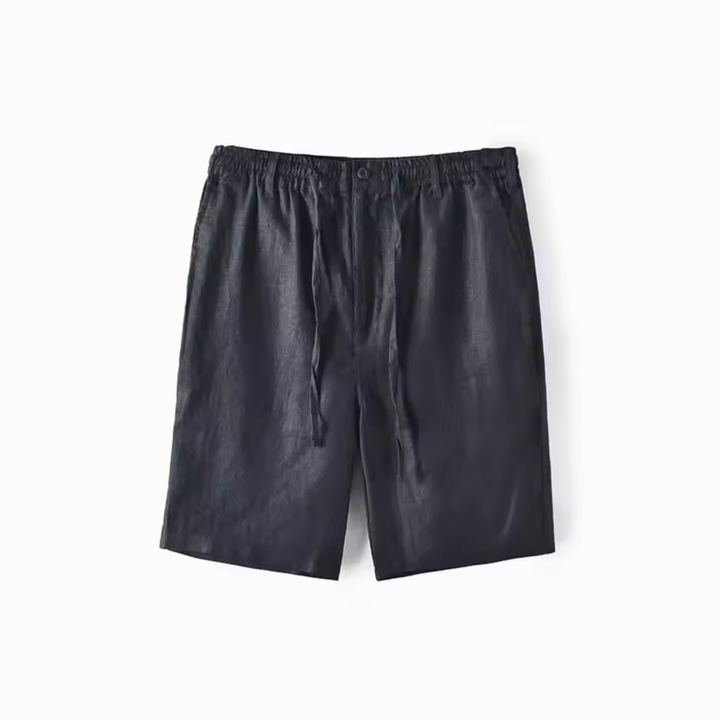 Beige Nico Fez Shorts by Emma & Rose Manhattan, showcasing lightweight fabric and relaxed fit for casual summer wear.
