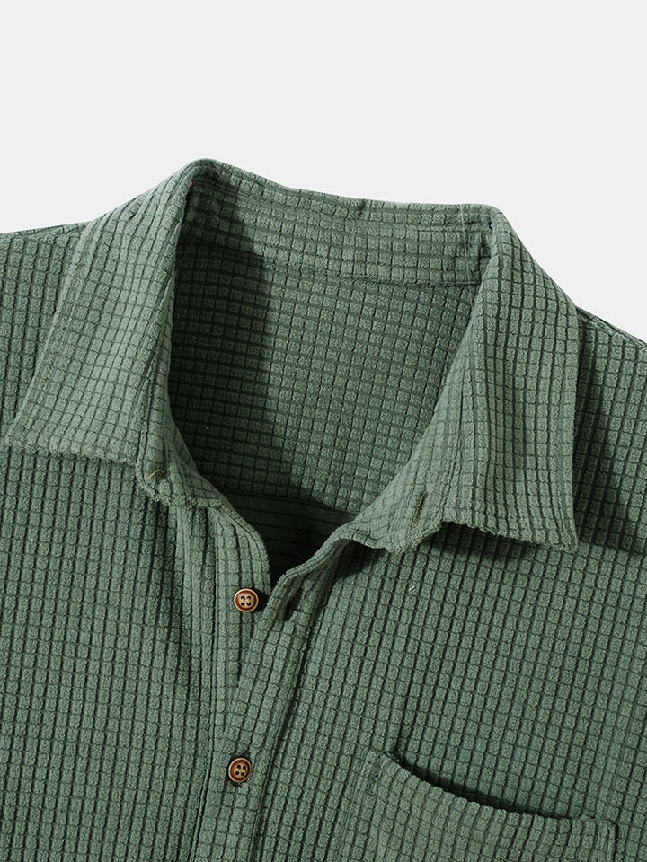 Emma & Rose Manhattan Tucker™ short-sleeved two-piece outfit in green with a comfortable, stylish design for kids.