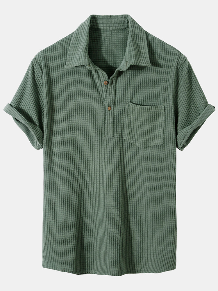 Emma & Rose Manhattan Tucker™ short-sleeved two-piece outfit in green, featuring a stylish top and matching shorts.