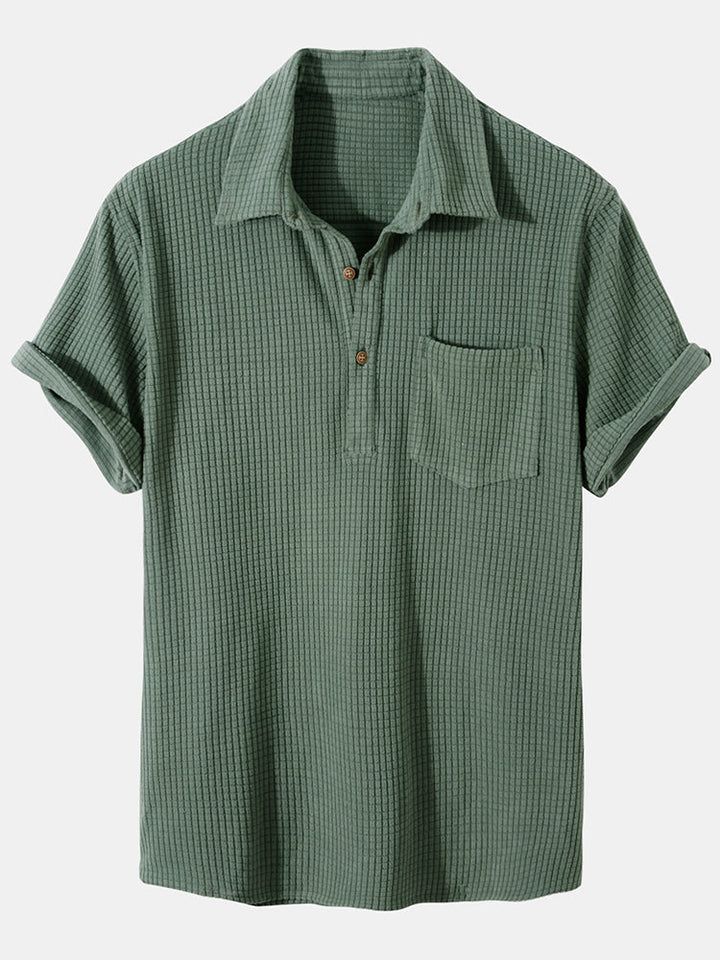 Emma & Rose Manhattan Tucker™ short-sleeved two-piece outfit in green, featuring a stylish top and matching shorts.