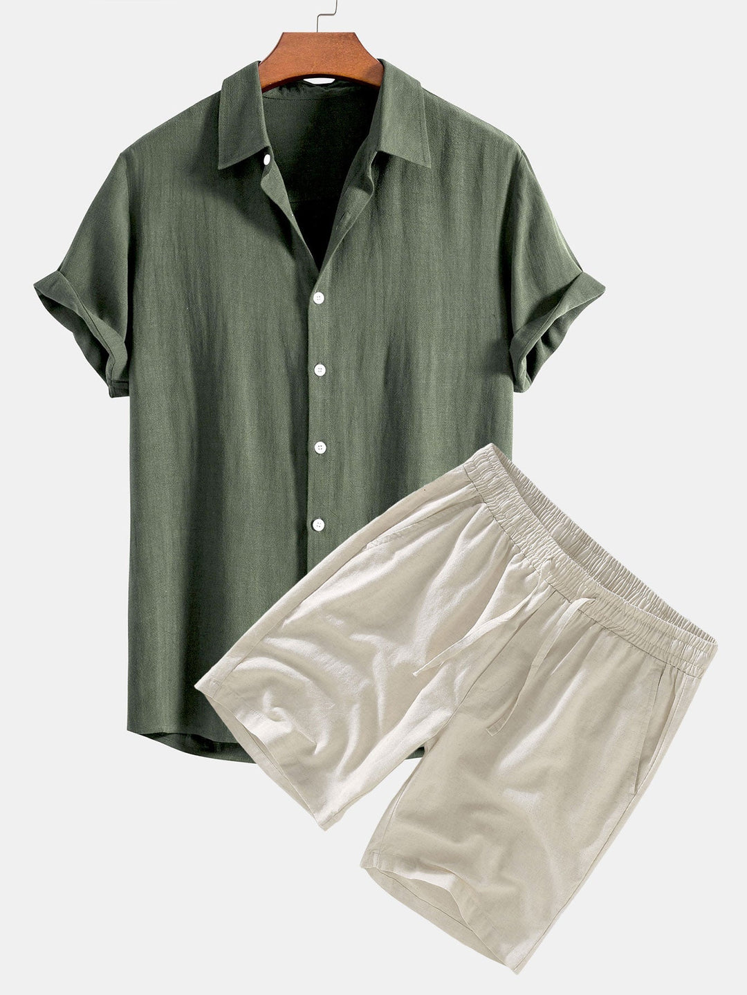 Maroon summer two-piece set by Emma & Rose Manhattan featuring a short-sleeved top and matching shorts.