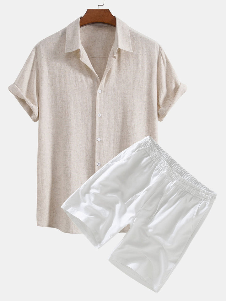 Emma & Rose Manhattan Koen™ maroon summer two-piece outfit with short sleeves, perfect for casual warm-weather wear.