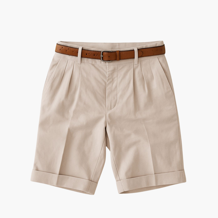 Men's Mao Collar Shirt and Shorts Set
