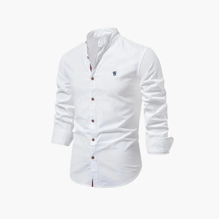 Men's Mao Collar Shirt and Shorts Set