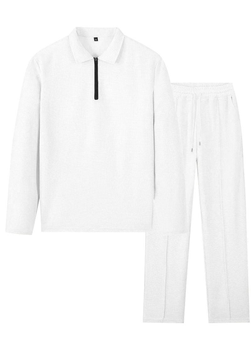 Men's Textured Shirt & Pants Set